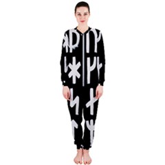 Younger Futhark Rune Set Collected Inverted Onepiece Jumpsuit (ladies)  by WetdryvacsLair