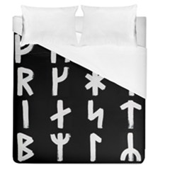 Younger Futhark Rune Set Collected Inverted Duvet Cover (queen Size) by WetdryvacsLair