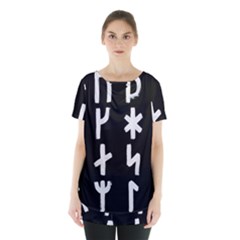 Younger Futhark Rune Set Collected Inverted Skirt Hem Sports Top by WetdryvacsLair