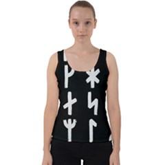 Younger Futhark Rune Set Collected Inverted Velvet Tank Top by WetdryvacsLair