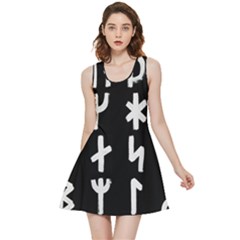 Younger Futhark Rune Set Collected Inverted Inside Out Reversible Sleeveless Dress by WetdryvacsLair