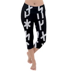 Younger Futhark Rune Set Collected Inverted Lightweight Velour Capri Yoga Leggings by WetdryvacsLair