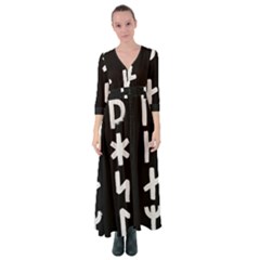 Younger Futhark Rune Set Collected Inverted Button Up Maxi Dress by WetdryvacsLair