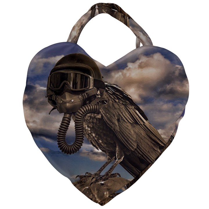 Apocalyptic Future Concept Artwork Giant Heart Shaped Tote