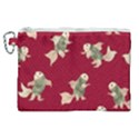 Bright decorative seamless  pattern with  fairy fish on the red background. Canvas Cosmetic Bag (XL) View1