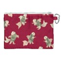 Bright decorative seamless  pattern with  fairy fish on the red background. Canvas Cosmetic Bag (XL) View2