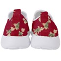 Bright decorative seamless  pattern with  fairy fish on the red background. Men s Slip On Sneakers View4