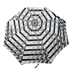 Nine Bar Monochrome Fade Squared Bend Folding Umbrellas by WetdryvacsLair