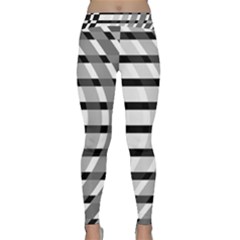 Nine Bar Monochrome Fade Squared Bend Classic Yoga Leggings by WetdryvacsLair