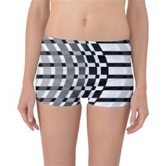 Nine Bar Monochrome Fade Squared Bend Reversible Boyleg Bikini Bottoms by WetdryvacsLair