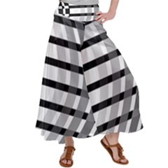 Nine Bar Monochrome Fade Squared Bend Satin Palazzo Pants by WetdryvacsLair