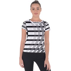 Nine Bar Monochrome Fade Squared Bend Short Sleeve Sports Top  by WetdryvacsLair