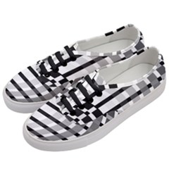 Nine Bar Monochrome Fade Squared Bend Women s Classic Low Top Sneakers by WetdryvacsLair