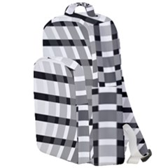 Nine Bar Monochrome Fade Squared Bend Double Compartment Backpack by WetdryvacsLair