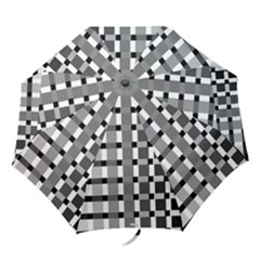 Nine Bar Monochrome Fade Squared Pulled Inverted Folding Umbrellas by WetdryvacsLair