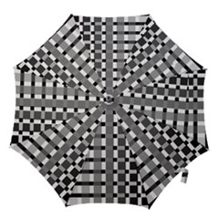 Nine Bar Monochrome Fade Squared Pulled Inverted Hook Handle Umbrellas (small) by WetdryvacsLair