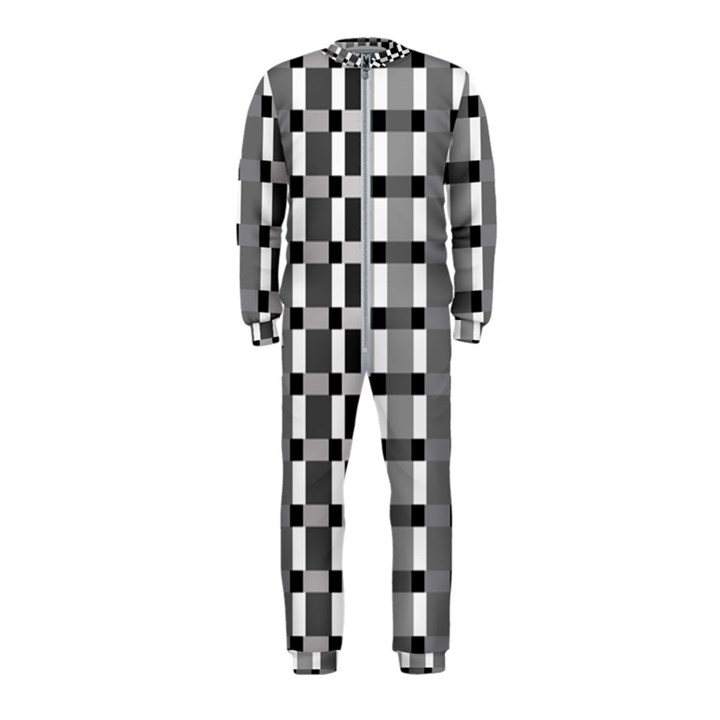 Nine Bar Monochrome Fade Squared Pulled Inverted OnePiece Jumpsuit (Kids)