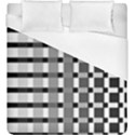 Nine Bar Monochrome Fade Squared Pulled Inverted Duvet Cover (King Size) View1