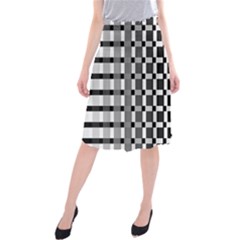 Nine Bar Monochrome Fade Squared Pulled Inverted Midi Beach Skirt by WetdryvacsLair