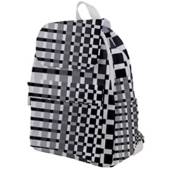 Nine Bar Monochrome Fade Squared Pulled Inverted Top Flap Backpack by WetdryvacsLair