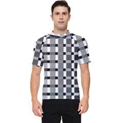 Nine Bar Monochrome Fade Squared Pulled Inverted Men s Short Sleeve Rash Guard by WetdryvacsLair