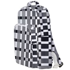 Nine Bar Monochrome Fade Squared Pulled Inverted Double Compartment Backpack by WetdryvacsLair