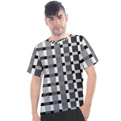 Nine Bar Monochrome Fade Squared Pulled Inverted Men s Sport Top by WetdryvacsLair