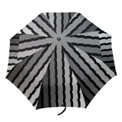 Nine Bar Monochrome Fade Squared Pulled Folding Umbrellas by WetdryvacsLair