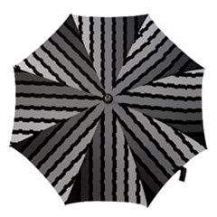 Nine Bar Monochrome Fade Squared Pulled Hook Handle Umbrellas (small) by WetdryvacsLair