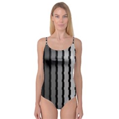 Nine Bar Monochrome Fade Squared Pulled Camisole Leotard  by WetdryvacsLair