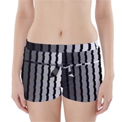 Nine Bar Monochrome Fade Squared Pulled Boyleg Bikini Wrap Bottoms by WetdryvacsLair