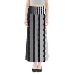 Nine Bar Monochrome Fade Squared Pulled Full Length Maxi Skirt by WetdryvacsLair