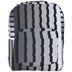 Nine Bar Monochrome Fade Squared Pulled Full Print Backpack by WetdryvacsLair