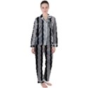 Nine Bar Monochrome Fade Squared Pulled Satin Long Sleeve Pajamas Set View1