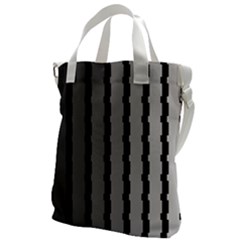 Nine Bar Monochrome Fade Squared Pulled Canvas Messenger Bag by WetdryvacsLair