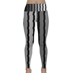 Nine Bar Monochrome Fade Squared Pulled Lightweight Velour Classic Yoga Leggings by WetdryvacsLair