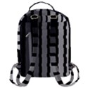 Nine Bar Monochrome Fade Squared Pulled Flap Pocket Backpack (Large) View3