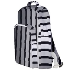 Nine Bar Monochrome Fade Squared Pulled Double Compartment Backpack by WetdryvacsLair