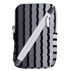 Nine Bar Monochrome Fade Squared Pulled Belt Pouch Bag (large) by WetdryvacsLair