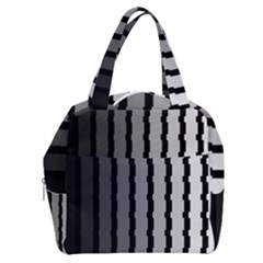 Nine Bar Monochrome Fade Squared Pulled Boxy Hand Bag by WetdryvacsLair