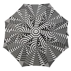 Nine Bar Monochrome Fade Squared Wheel Straight Umbrellas by WetdryvacsLair