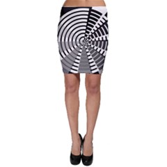 Nine Bar Monochrome Fade Squared Wheel Bodycon Skirt by WetdryvacsLair