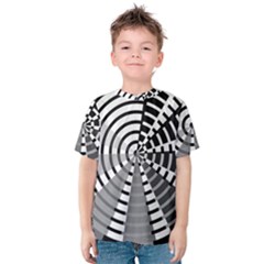 Nine Bar Monochrome Fade Squared Wheel Kids  Cotton Tee