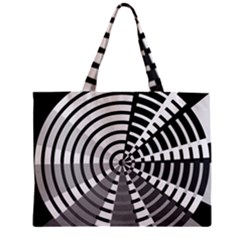 Nine Bar Monochrome Fade Squared Wheel Zipper Mini Tote Bag by WetdryvacsLair