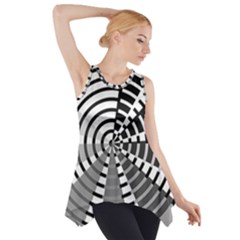 Nine Bar Monochrome Fade Squared Wheel Side Drop Tank Tunic by WetdryvacsLair