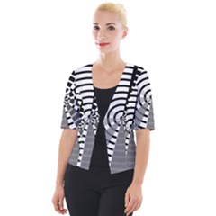 Nine Bar Monochrome Fade Squared Wheel Cropped Button Cardigan by WetdryvacsLair