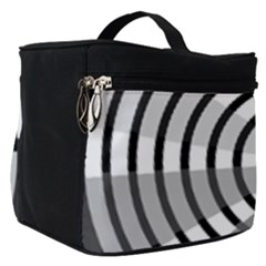 Nine Bar Monochrome Fade Squared Wheel Make Up Travel Bag (small) by WetdryvacsLair