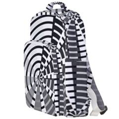 Nine Bar Monochrome Fade Squared Wheel Double Compartment Backpack by WetdryvacsLair