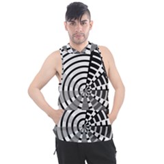 Nine Bar Monochrome Fade Squared Wheel Men s Sleeveless Hoodie by WetdryvacsLair