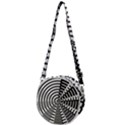 Nine Bar Monochrome Fade Squared Wheel Crossbody Circle Bag View1